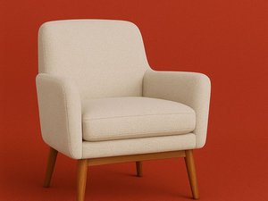 Cream armchair